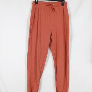 MISSGUIDED Athletic Jogger Pants Woman Size 6 Orange Elastic Waist Drawstring